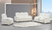 L493 - Braden White Power Loveseat W/ PWR Headrest (White) - L493-2