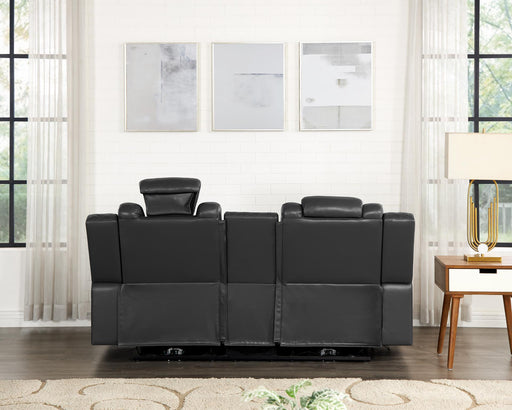 [L671-L] BELLA - Loveseat (Gray), Gel Leather, Gray With : Power Recliner, Power Headrest, Bluetooth Speaker, Storage Armrest, Built-In LED Light Box: 1 of 1 Each - L671-L