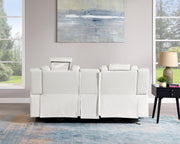 [L672-L] BELLA - Loveseat (White), Gel Leather, White With : Power Recliner, Power Headrest, Bluetooth Speaker, Storage Armrest, Built-In LED Light Box: 1 of 1 Each - L672-L