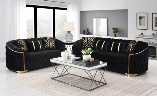 L851 - Queen ( Black ) 2 PC ( Sofa & Loveseat ) - L851-BLK-2PC
