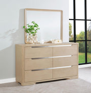 Ladera 6-drawer Bedroom Dresser and Mirror Light Elm - 225083M