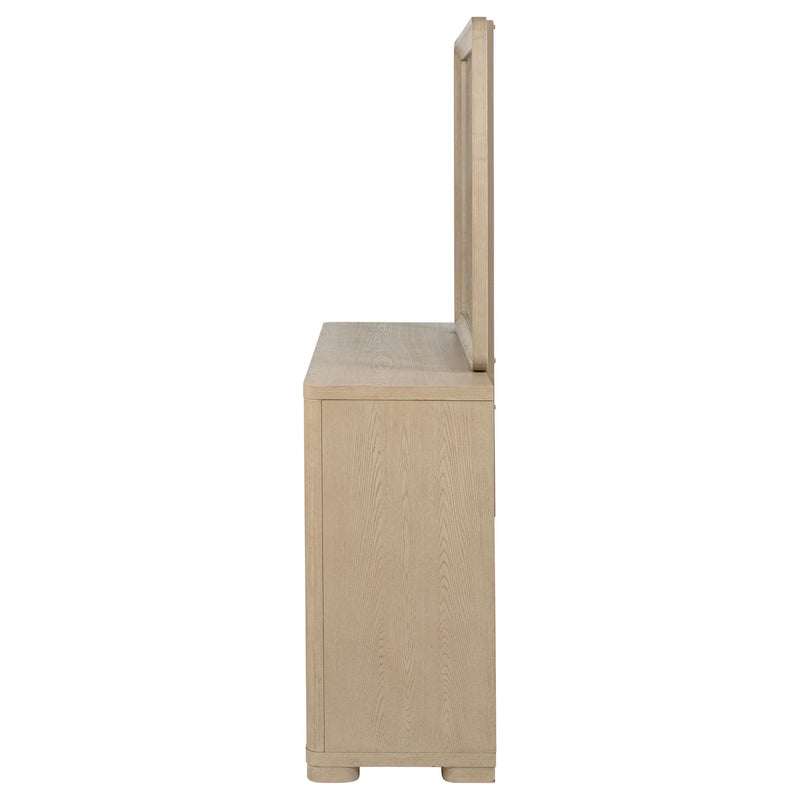 Ladera 6-drawer Bedroom Dresser and Mirror Light Elm - 225083M