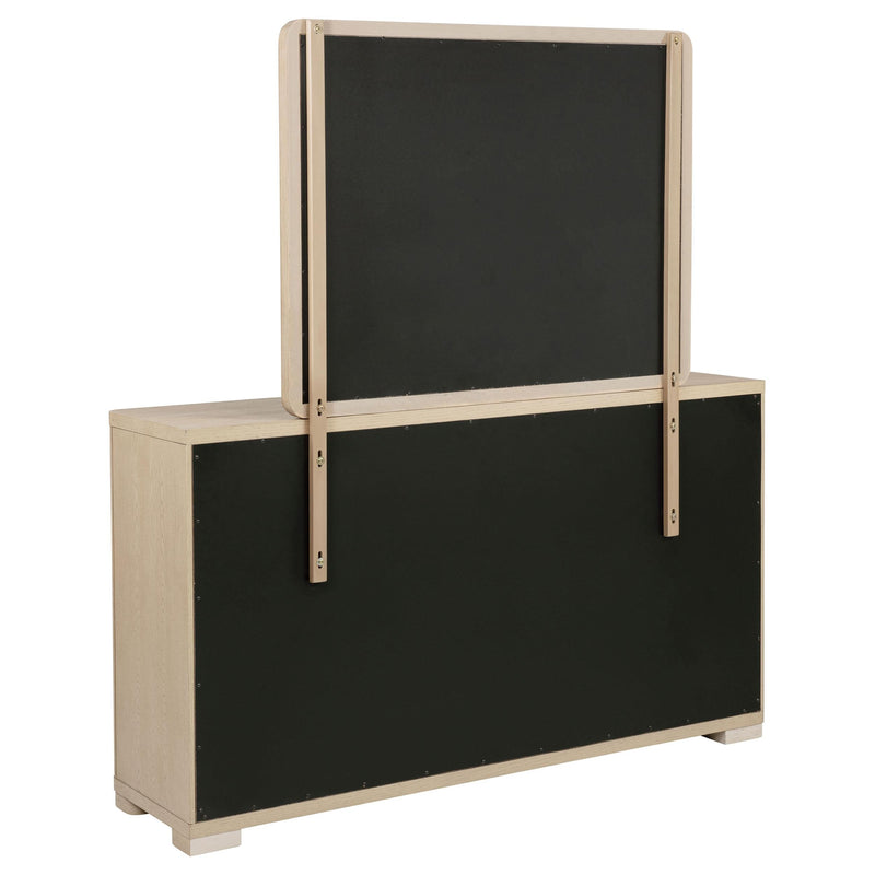 Ladera 6-drawer Bedroom Dresser and Mirror Light Elm - 225083M