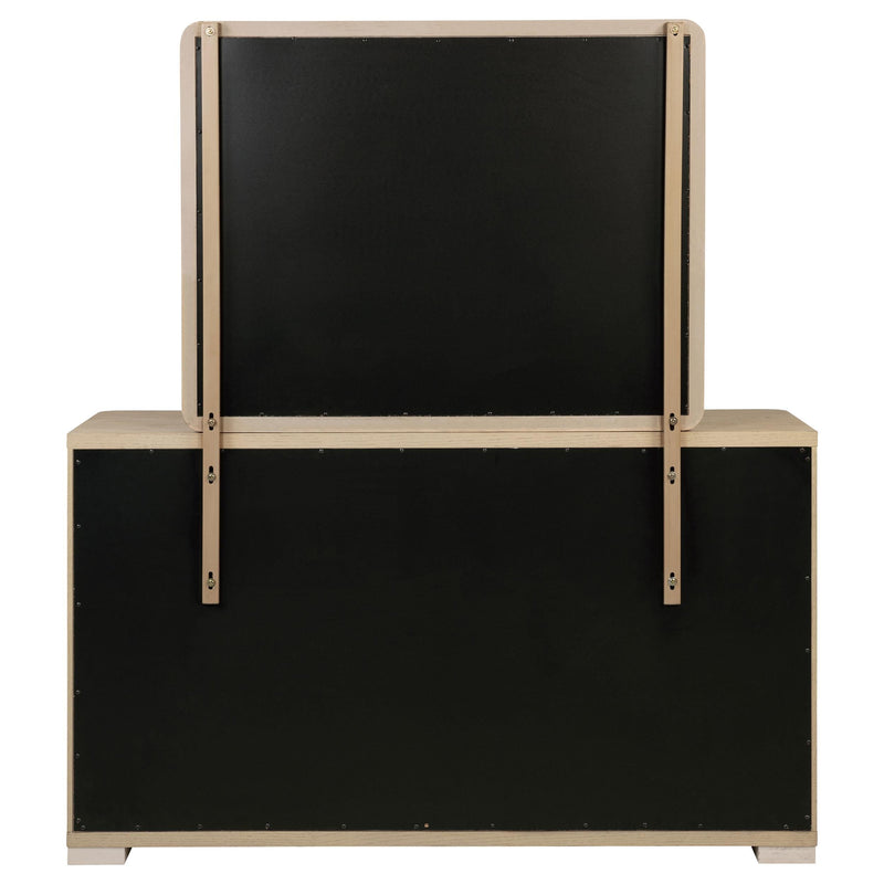 Ladera 6-drawer Bedroom Dresser and Mirror Light Elm - 225083M
