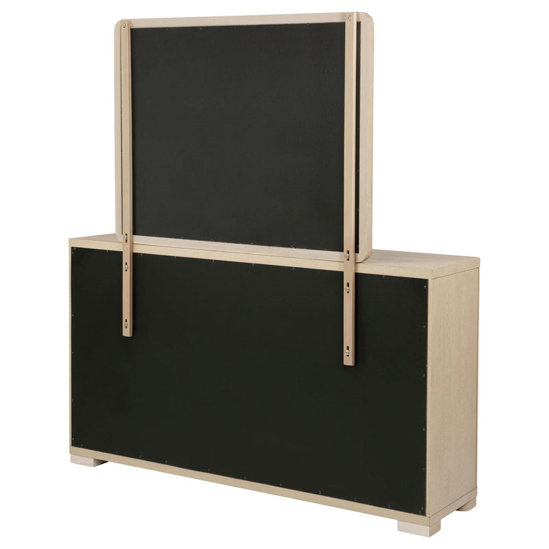 Ladera 6-drawer Bedroom Dresser and Mirror Light Elm - 225083M