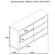 Ladera 6-drawer Bedroom Dresser Light Elm - 225083