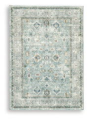 Ladstoney Teal/Beige/Ochre 5' x 7' Memory Foam Area Rug - R407502