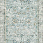 Ladstoney Teal/Beige/Ochre 7'6" X 9'6" Memory Foam Area Rug - R407501