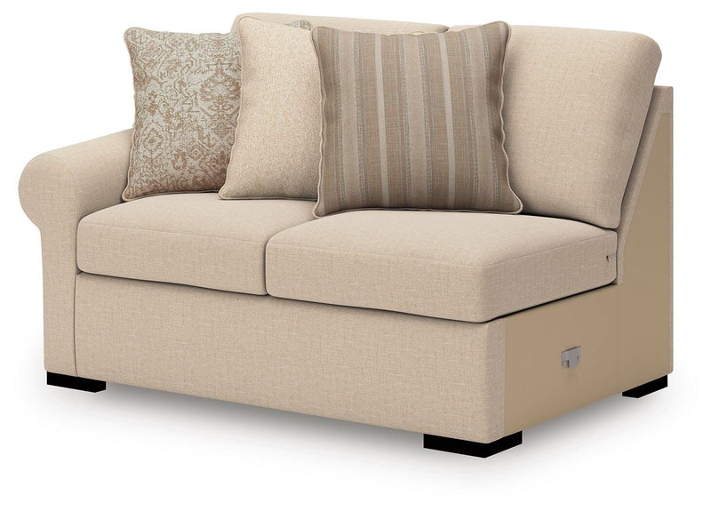 LadyMae Twill Left-Arm Facing Loveseat - 5940455