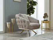 Laguna 35" Wide Tufted Armchair - Accent Chairs