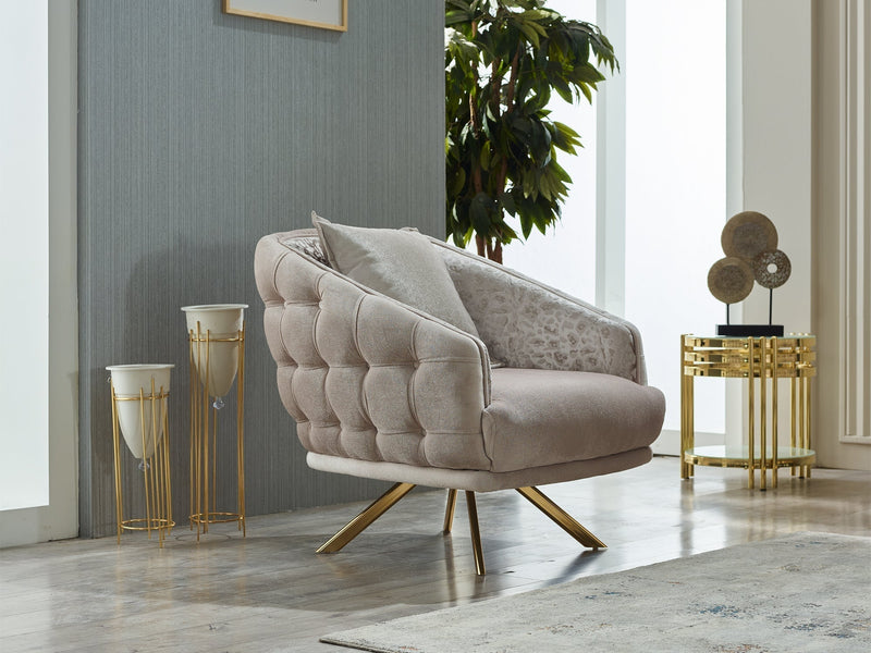 Laguna 35" Wide Tufted Armchair - Accent Chairs