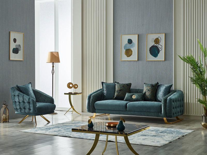 Laguna 35" Wide Tufted Armchair - Accent Chairs