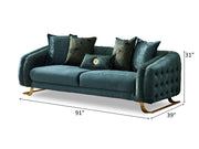 Laguna 91" Wide Tufted Sofa - Sofas