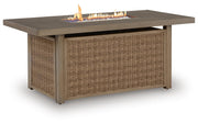 Laguna Heights Beige Outdoor Fire Pit Table - PCP790-773