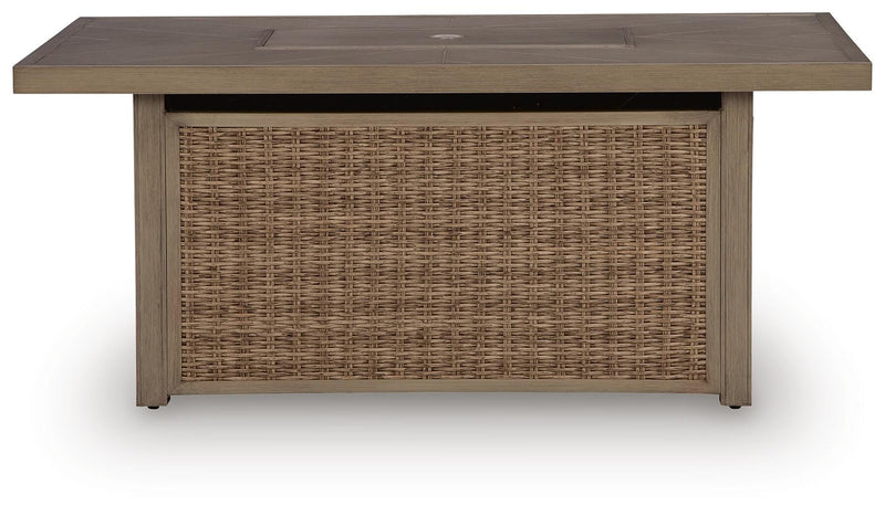 Laguna Heights Beige Outdoor Fire Pit Table - PCP790-773
