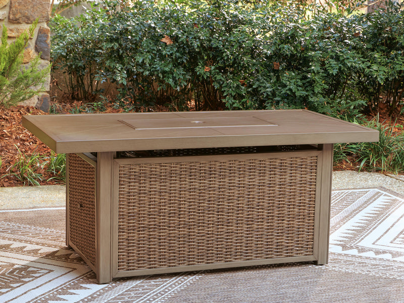Laguna Heights Beige Outdoor Fire Pit Table - PCP790-773