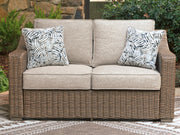 Laguna Heights Beige Outdoor Loveseat with Cushion - PCP790-835