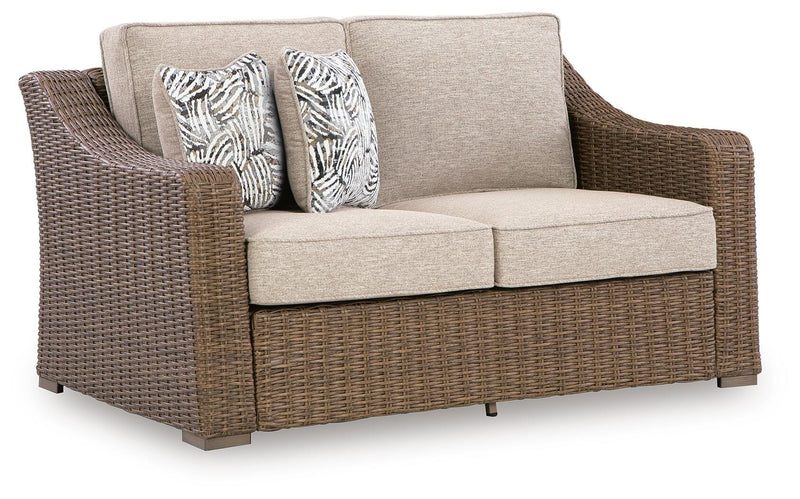 Laguna Heights Beige Outdoor Loveseat with Cushion - PCP790-835