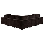 Lakeview 5-piece Upholstered Modular Sectional Chocolate - 551464-SETB