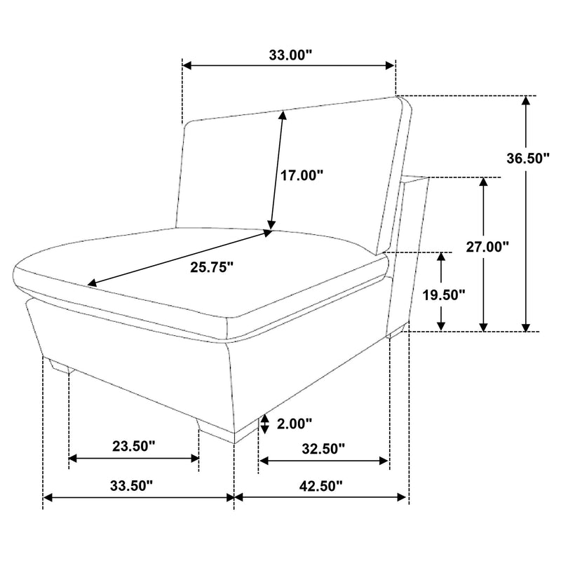 Lakeview 5-piece Upholstered Modular Sectional Sofa Ivory - 551461-SETB
