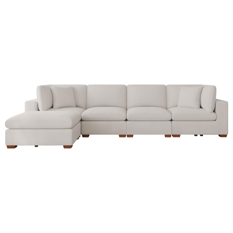 Lakeview 5-piece Upholstered Modular Sectional Sofa Ivory - 551461-SETB