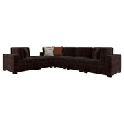 Lakeview 6-piece Upholstered Modular Sectional Chocolate - 551464-SET