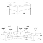 Lakeview 6-piece Upholstered Modular Sectional Chocolate - 551464-SETA