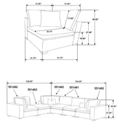 Lakeview 6-piece Upholstered Modular Sectional Sofa Ivory - 551461-SET