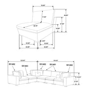 Lakeview 6-piece Upholstered Modular Sectional Sofa Ivory - 551461-SET
