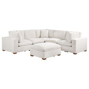 Lakeview 6-piece Upholstered Modular Sectional Sofa Ivory - 551461-SETA