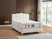 Lale Storage Bed With Headboard - Queen in Cream - 200-ELIF-NIH-150-EY400-SB