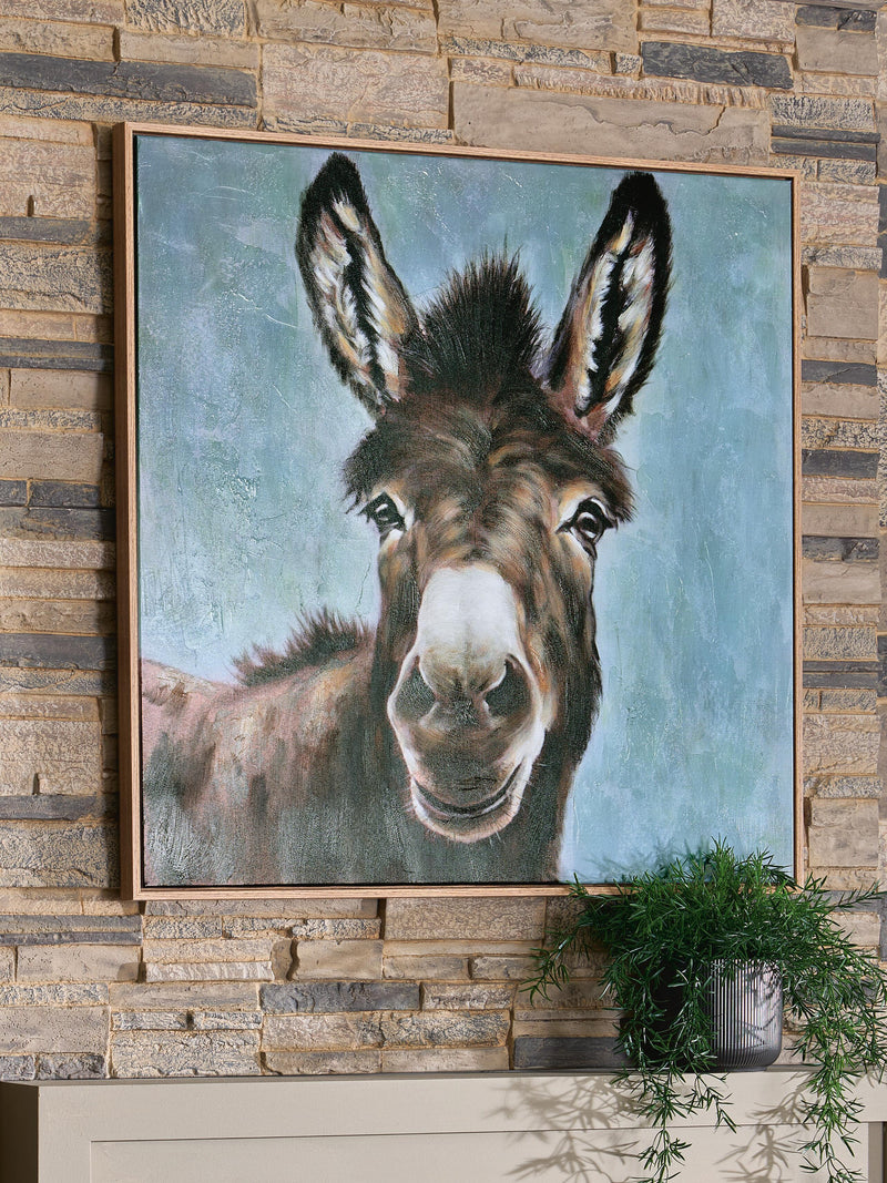 Landerton Brown/Blue/White Wall Art - A8000488