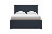Landocken Brown/Blue Queen Panel Bed - Gate FurnitureQueen Bed