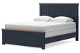 Landocken Brown/Blue Queen Panel Bed - Gate FurnitureQueen Bed