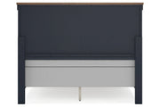 Landocken Brown/Blue Queen Panel Bed - Gate FurnitureQueen Bed