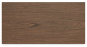 Landocken Queen Panel Headboard with Mirrored Dresser, Chest and Nightstand in Brown/Blue from Ashley - Lara Furniture