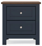 Landocken Twin Panel Headboard with Nightstand in Brown/Blue from Ashley - Lara Furniture