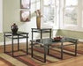 Laney Black Table (Set of 3) - Gate FurnitureOccasional Table Set