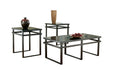 Laney Black Table (Set of 3) - Gate FurnitureOccasional Table Set