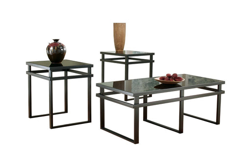 Laney Black Table (Set of 3) - Gate FurnitureOccasional Table Set
