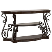 Laney Scrollwork Entryway Sofa Console Table Deep Merlot - 702449