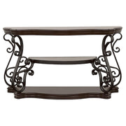 Laney Scrollwork Entryway Sofa Console Table Deep Merlot - 702449