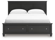 Lanolee Black California King Panel Storage Bed - B687B20