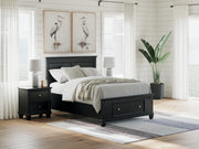 Lanolee Black Full Panel Storage Bed - B687B22