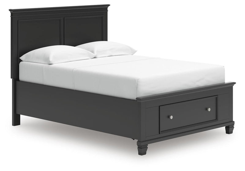 Lanolee Black Full Panel Storage Bed - B687B22