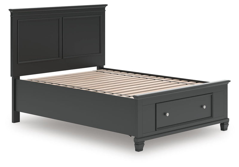 Lanolee Black Full Panel Storage Bed - B687B22