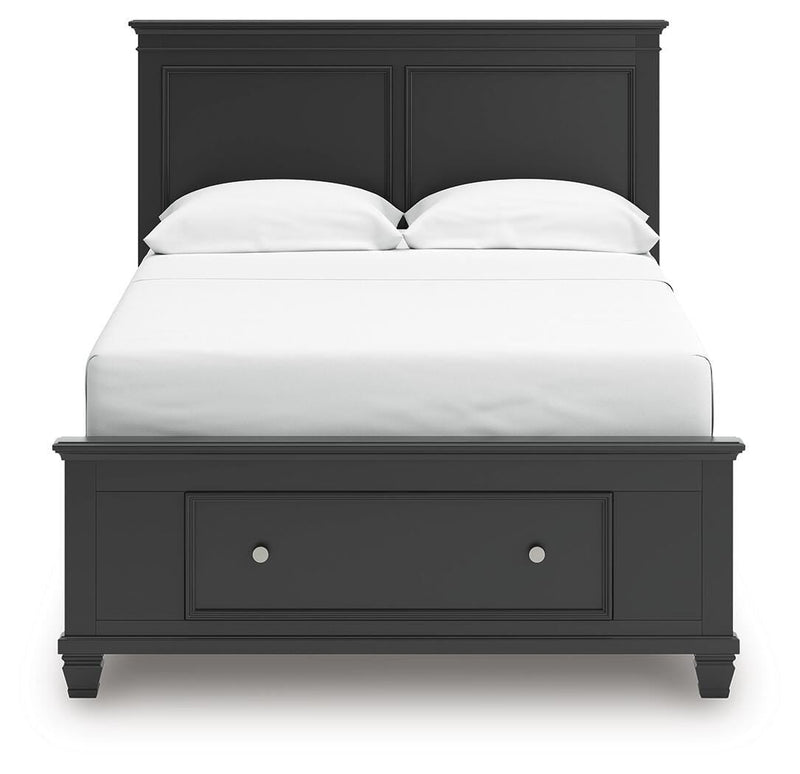 Lanolee Black Full Panel Storage Bed - B687B22