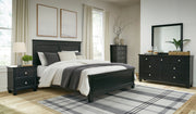 Lanolee Black Panel Bedroom Set - Lara FurnitureBedroom Set