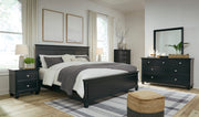 Lanolee Black Panel Bedroom Set - Lara FurnitureBedroom Set