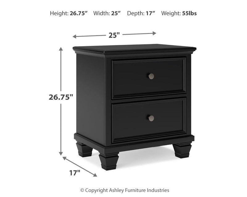 Lanolee Black Panel Bedroom Set - Lara FurnitureBedroom Set